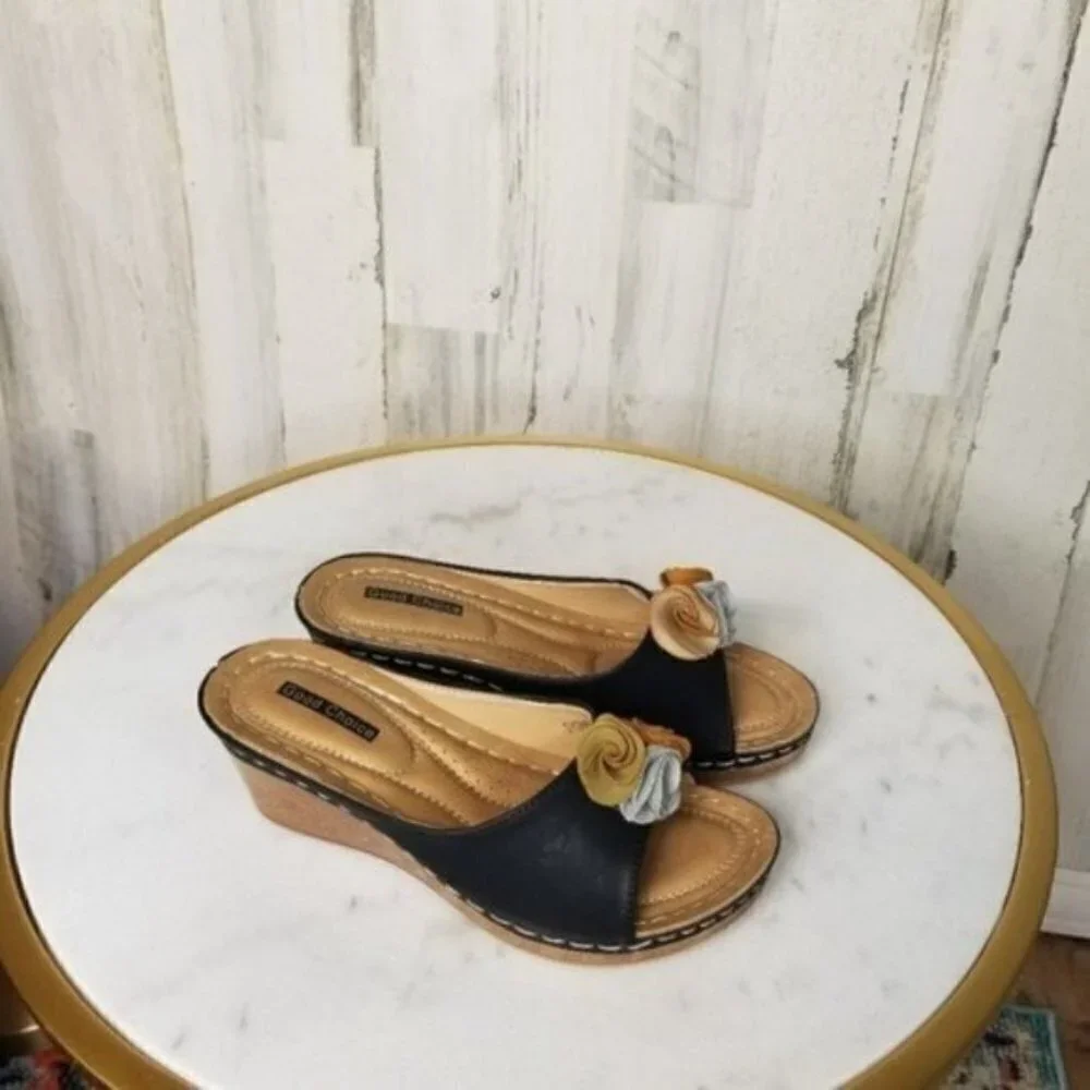 GC Shoes Good Choice Sydney Wedge Sandal